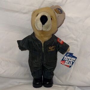 Patriot Bear Plush US Navy Flight Suit - Tan & Black